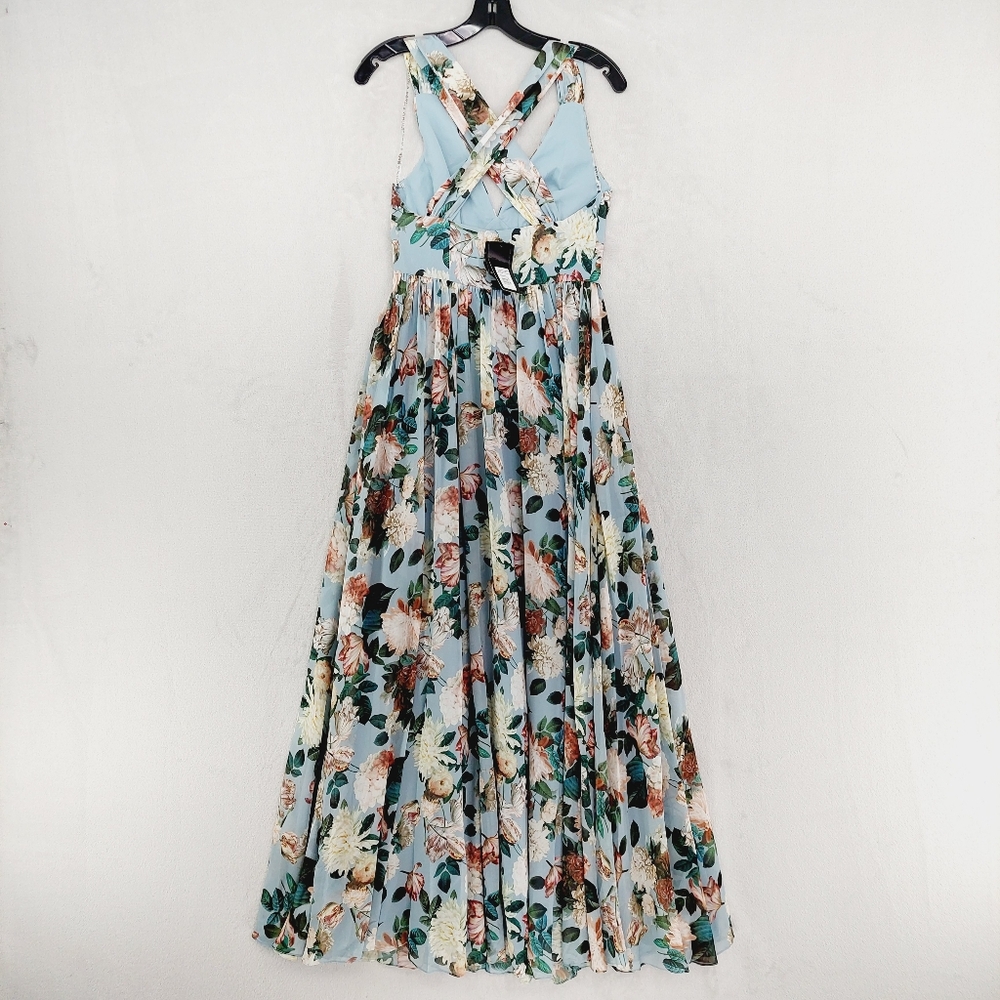 NEW Sachin + Babi Kenzia Floral Print Gown Maxi Dress Z57 - Picture 5 of 9